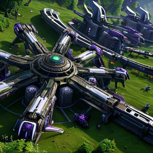 Thriving Zerg Base**

"A bustling Zerg base, drones actively mining resources, hatcheries and extractors visible, overlords floating overhead, all within a lush, green environment. Focus on the organized chaos of a well-managed economy. Safe for work, appropriate content, professional game art."

**